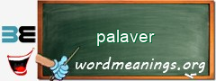 WordMeaning blackboard for palaver